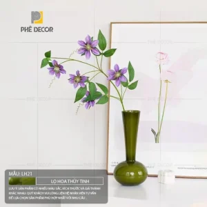 Lọ hoa thủy tinh cổ dài - LH21